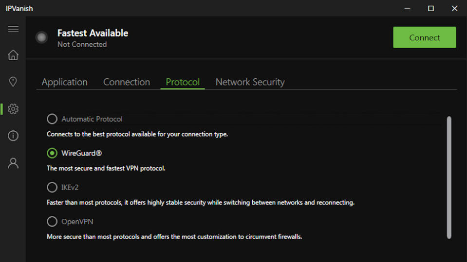 IPVanish Windows Protocol
