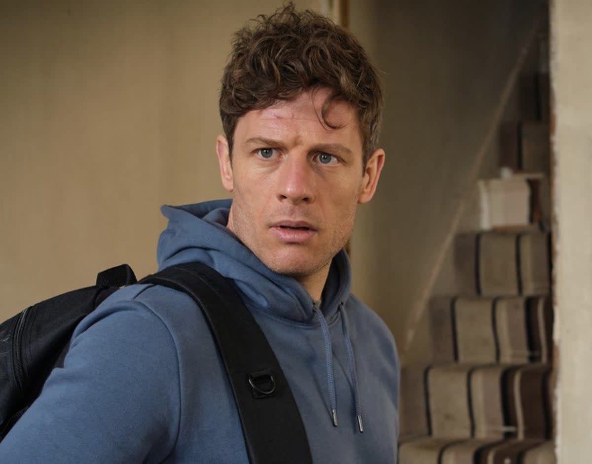 James Norton in hiding in ‘Happy Valley’  (BBC)