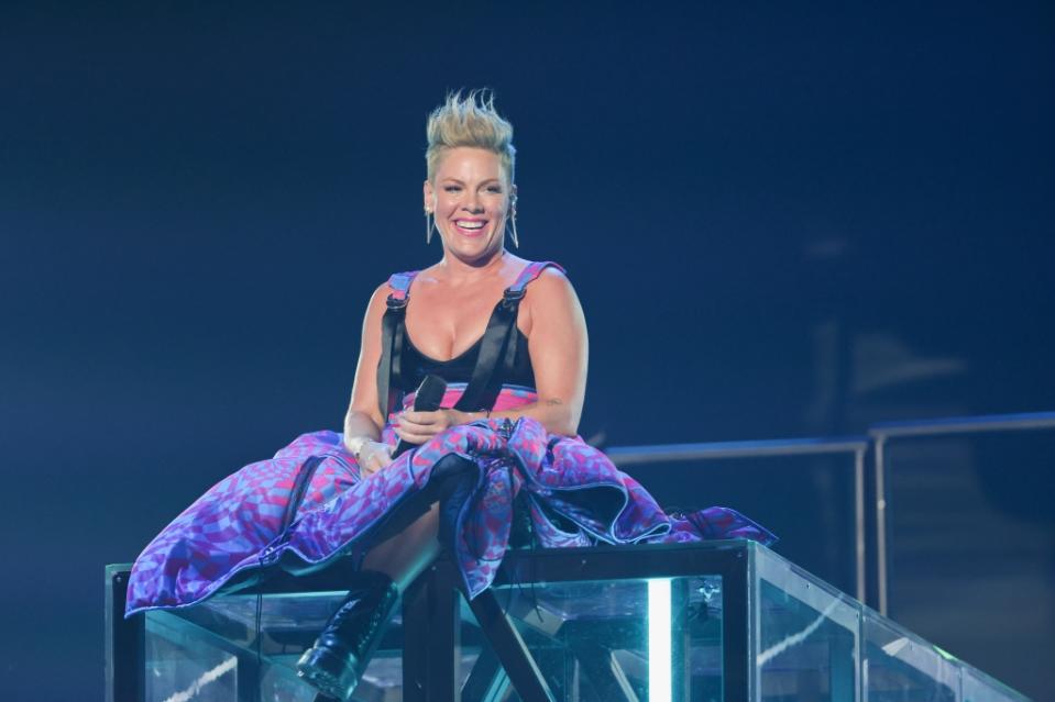 P!nk performs onstage at the 2023 iHeartRadio Music Awards held at The Dolby Theatre on March 27, 2023 in Los Angeles, California.