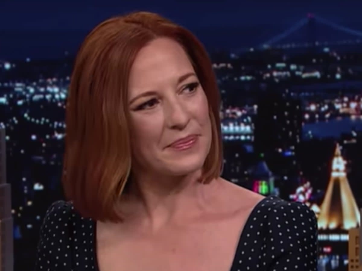 Former White House Press Secretary Jen Psaki appears on The Tonight Show with Jimmy Fallon and discusses the Uvalde mass shooting.  (screengrab)