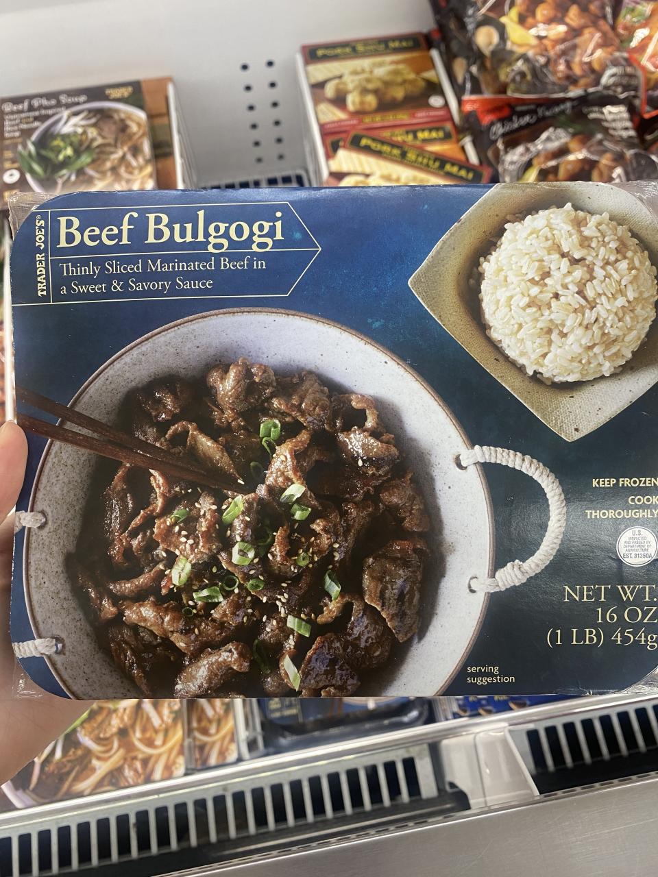 a package of frozen beef bulgogi