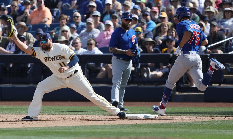 Rowdy Tellez is coming off his best season, but the Brewers added veteran first baseman Luke Voit.