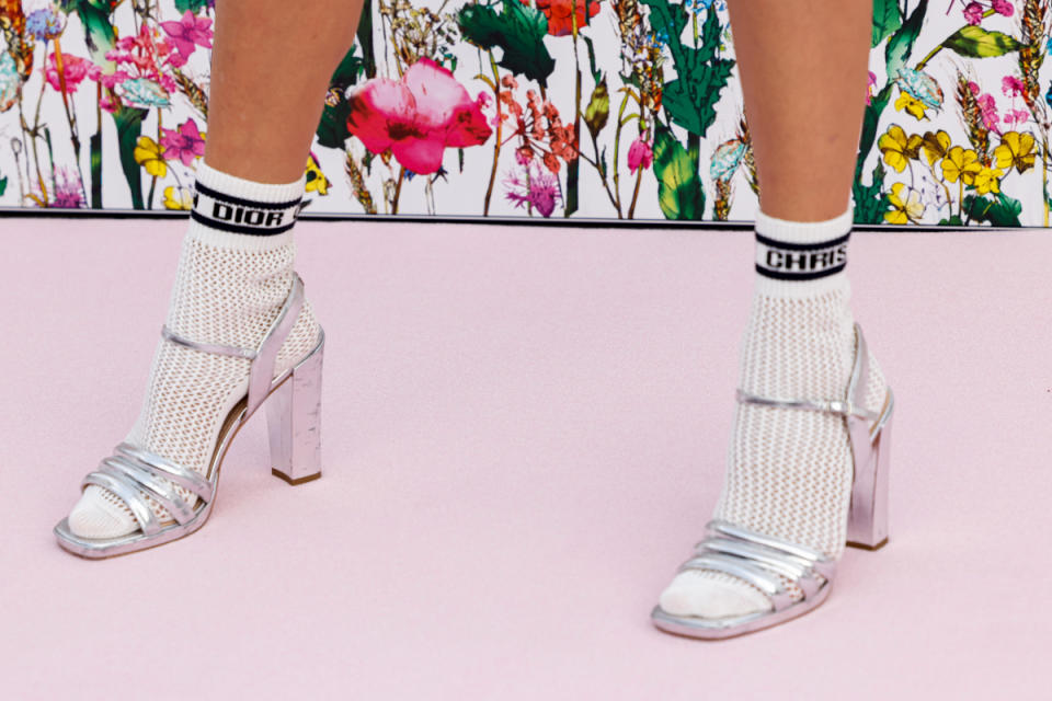 Dior socks seen at a Miss Dior event in Germany.