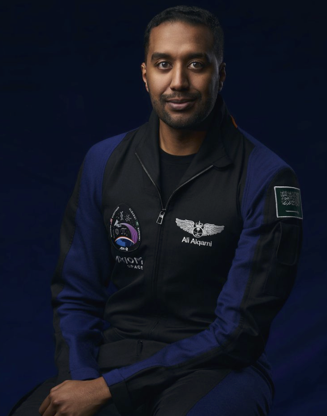 Ali AlQarni is an astronaut representing the Kingdom of Saudi Arabia and serving as a mission specialist on the Ax-2 mission.