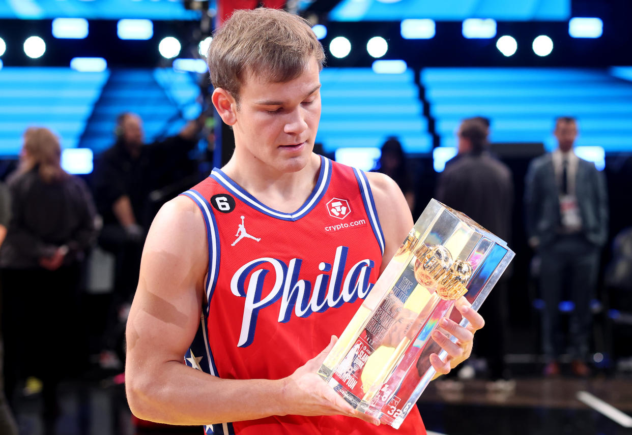 Mac McClung won a G League championship and the NBA slam dunk contest this season. (Photo by Tim Nwachukwu/Getty Images)