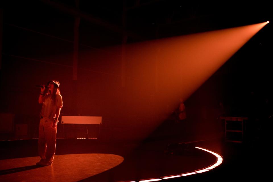 Lauren Daigle sings during a rehearsal in Nashville, Tenn., Tuesday, Aug. 29, 2023.