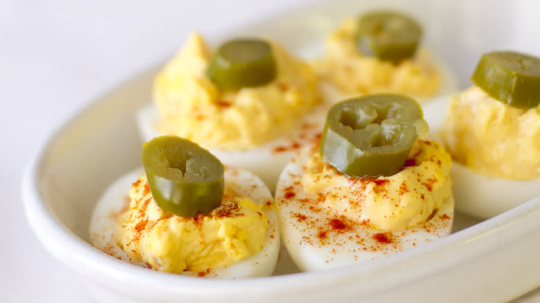 jalapeño deviled eggs