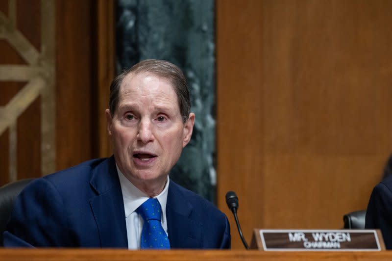 Sen. Ron Wyden, D-Ore. and chair of the U.S. Senate Committee on Finance (pictured), on Wednesday spoke with CEO of UnitedHealth Group Andrew Witty during a hearing in the Dirksen Senate office building in Washington, D.C. Photo by Annabelle Gordon/UPI