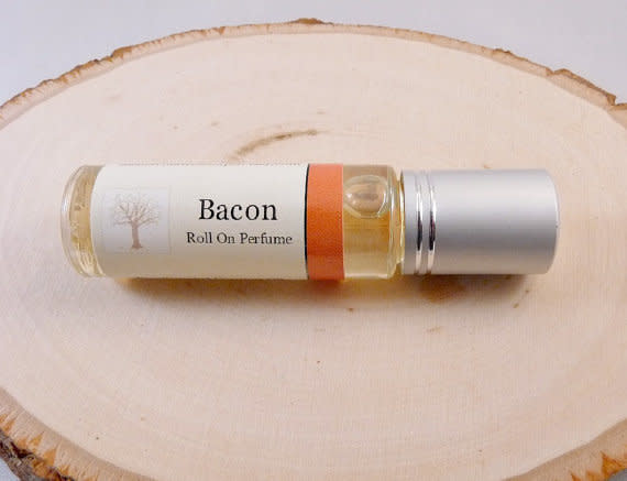 No matter what they say, this should not be used to attract a man.   <a href="http://www.etsy.com/listing/89618750/roll-on-perfume-bacon-scented-perfume?ref=sr_gallery_36&ga_search_query=bacon&ga_view_type=gallery&ga_ship_to=US&ga_search_type=all">Etsy</a>, <strong>$8</strong>