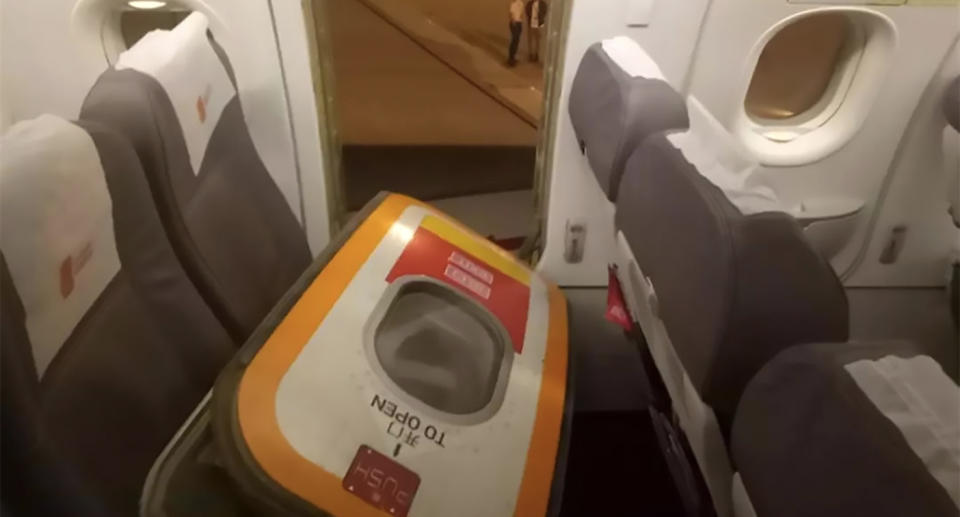 The passenger claims he opened the emergency exit because he “felt hot and stuff”. Source: AsiaWire