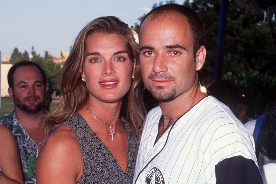 <p>SGranitz/WireImage</p> Brooke Shields & Andre Agassi during "An Evening at the Net Benefit Permanent Charities Committee at UCLA Tennis Center in Los Angeles, CA, United States