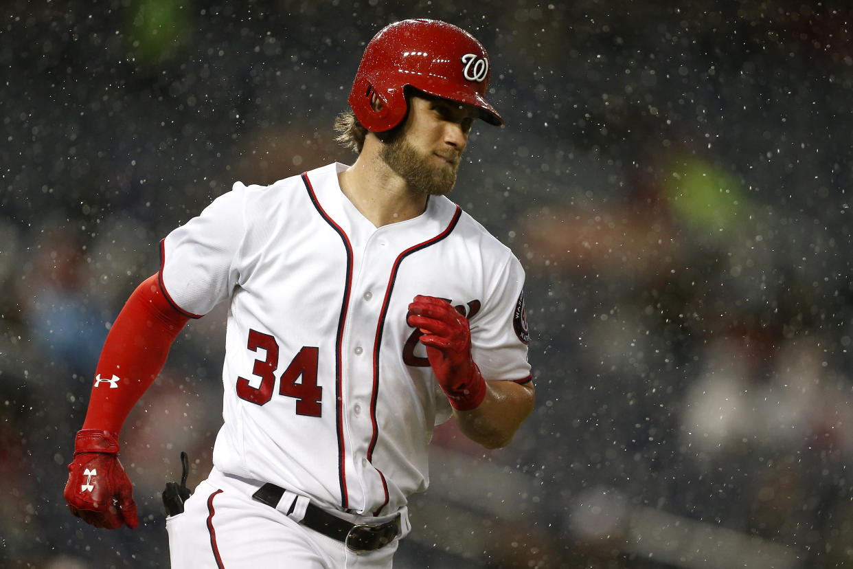 Washington Nationals star Bryce Harper isn't a fan of participation trophies. (Photo: Matt Hazlett/Getty Images)