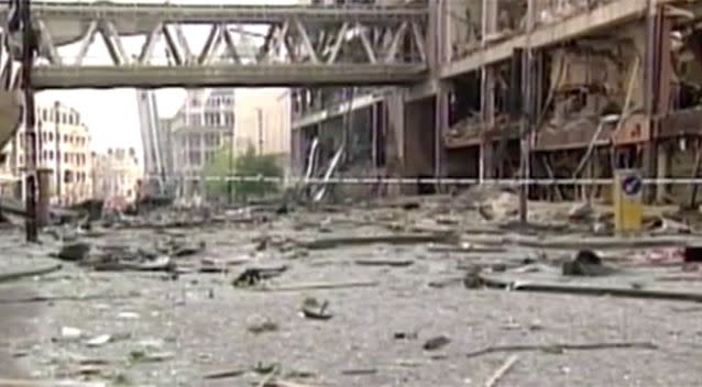 The 1996 bomb attack caused significant damage. Photo: 7 News