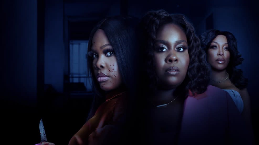  Raven Goodwin, Amber Riley and K. Michelle in key art for Single Black Female 2: Simone’s Revenge. 