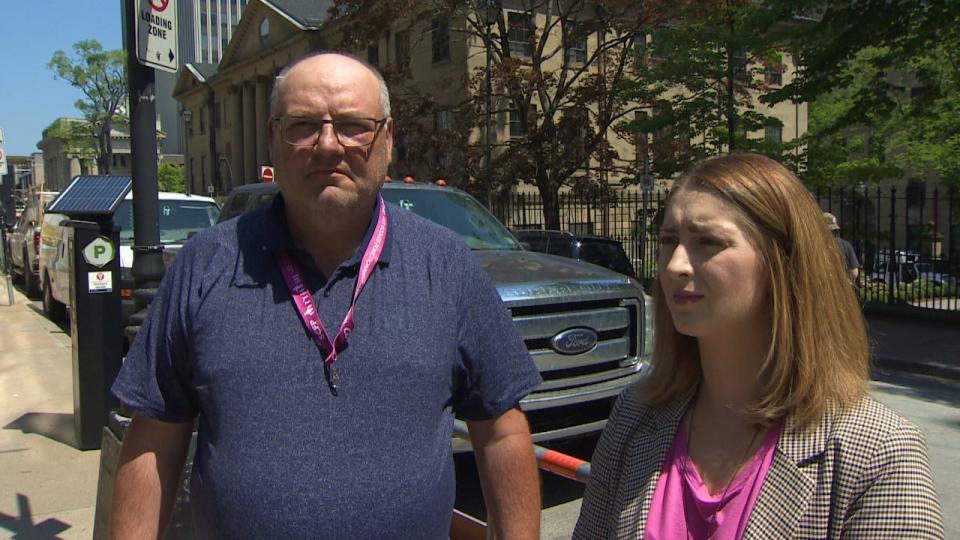 Nelson Scott and Mary Fougere are representatives with CUPE. They spoke to CBC News outside after the committee meeting. 