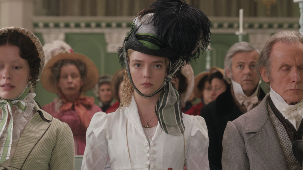 <span class="caption">Emma up front and center in new adaptation of classic novel.</span> <span class="attribution"><a class="link " href="https://www.youtube.com/watch?v=qsOwj0PR5Sk" rel="nofollow noopener" target="_blank" data-ylk="slk:Focus Features;elm:context_link;itc:0;sec:content-canvas">Focus Features</a></span>