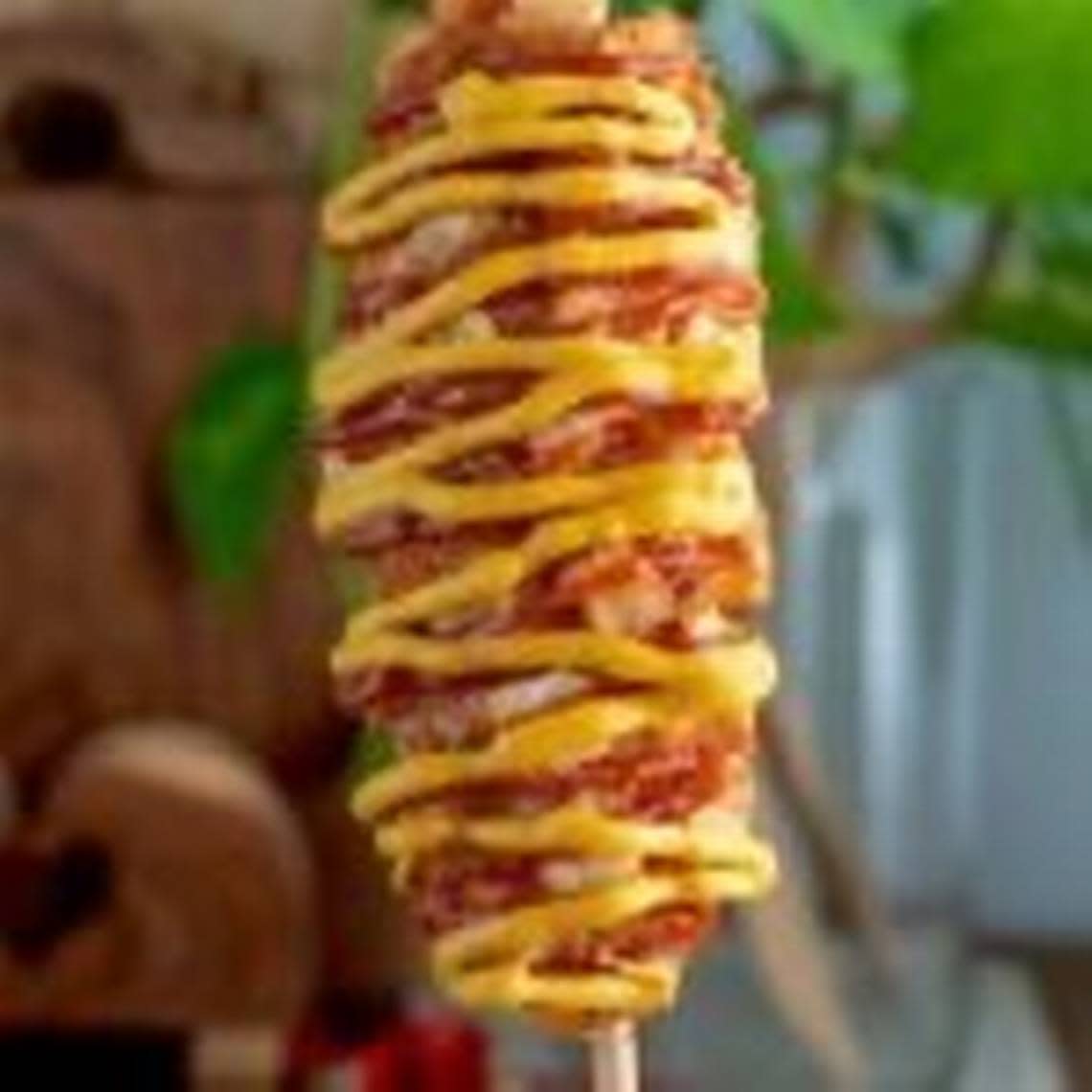 An image of a Korean corn dog.