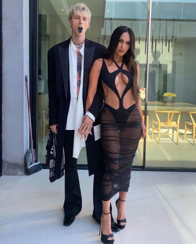 Megan Fox Masters the Bra Top Trend While Supporting Machine Gun Kelly