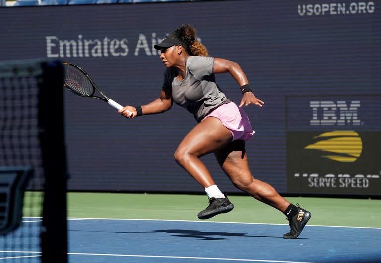 El esfuerzo hasta el último momento; aquí, Serena en una práctiva reciente 