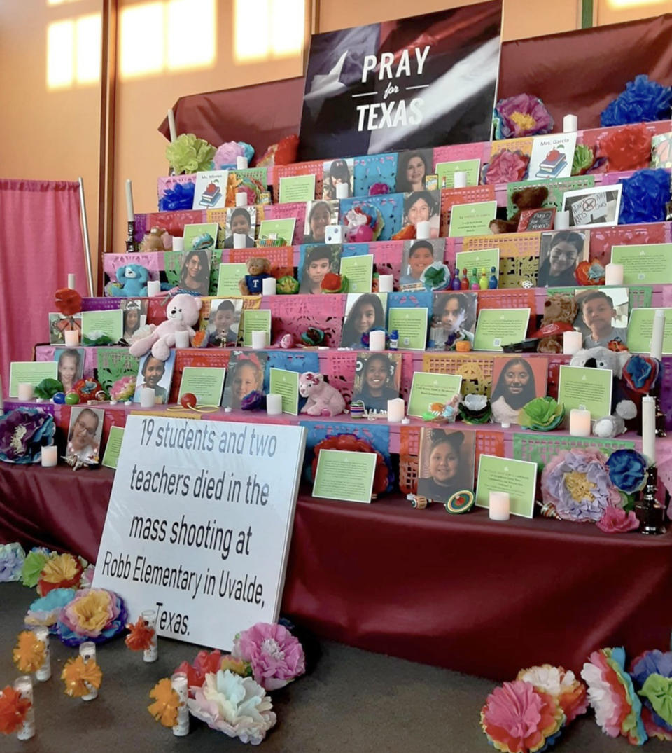 “When you start thinking about all this and start putting all this together, it hits your heart,” said Rafael Luna, who created a tribute to the Uvalde victims. (Courtesy Michael Tropea)