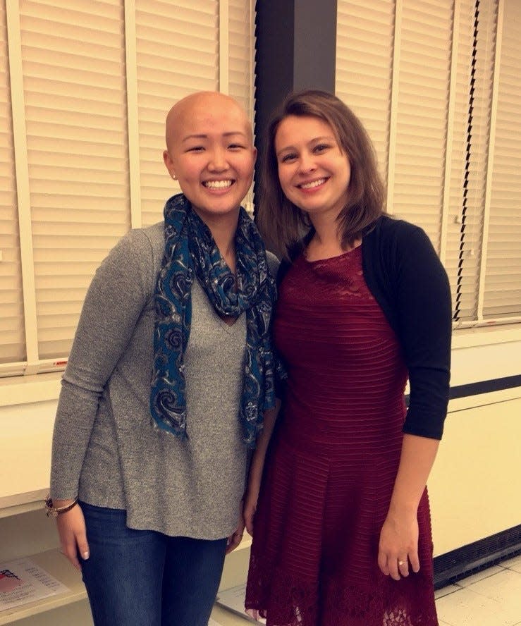 Stephanie Yuen, left, and Marlboro teacher Julianne Jay in a 2017 photo.