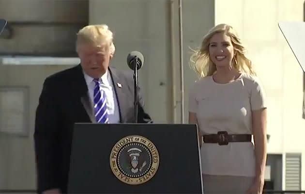 The dup appeared onstage in North Dakota. Photo:CSPAN/Twitter