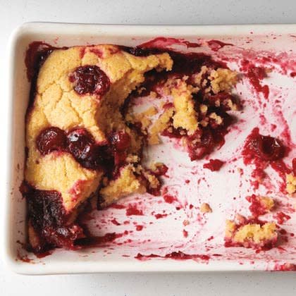 Saucy Cranberry Maple Pudding Cake