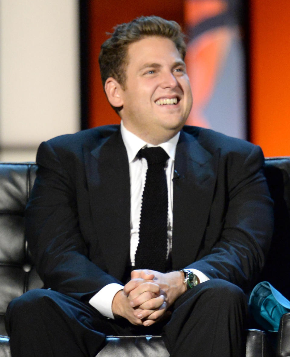CULVER CITY, CA - AUGUST 25: Actor Jonah Hill onstage during The Comedy Central Roast of James Franco at Culver Studios on August 25, 2013 in Culver City, California. The Comedy Central Roast Of James Franco will air on September 2 at 10:00 p.m. ET/PT.  (Photo by Jason Merritt/Getty Images for Comedy Central)