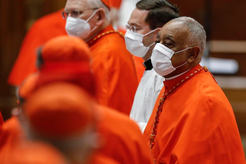 Pope Francis elevates 13 prelates to the rank of cardinal, at St. Peter's Basilica at the Vatican