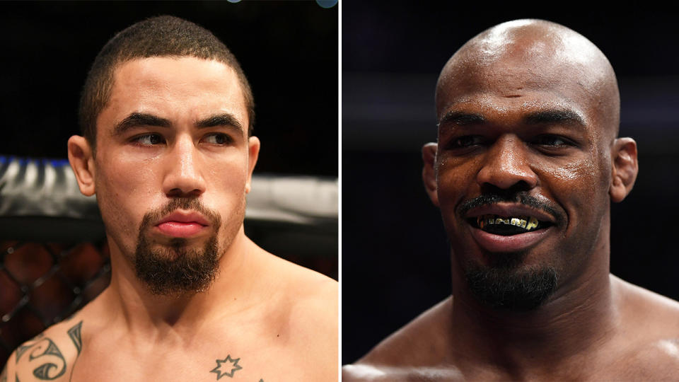 Rob Whitaker (pictured left) and Jon Jones (pictured right). (Getty Images)