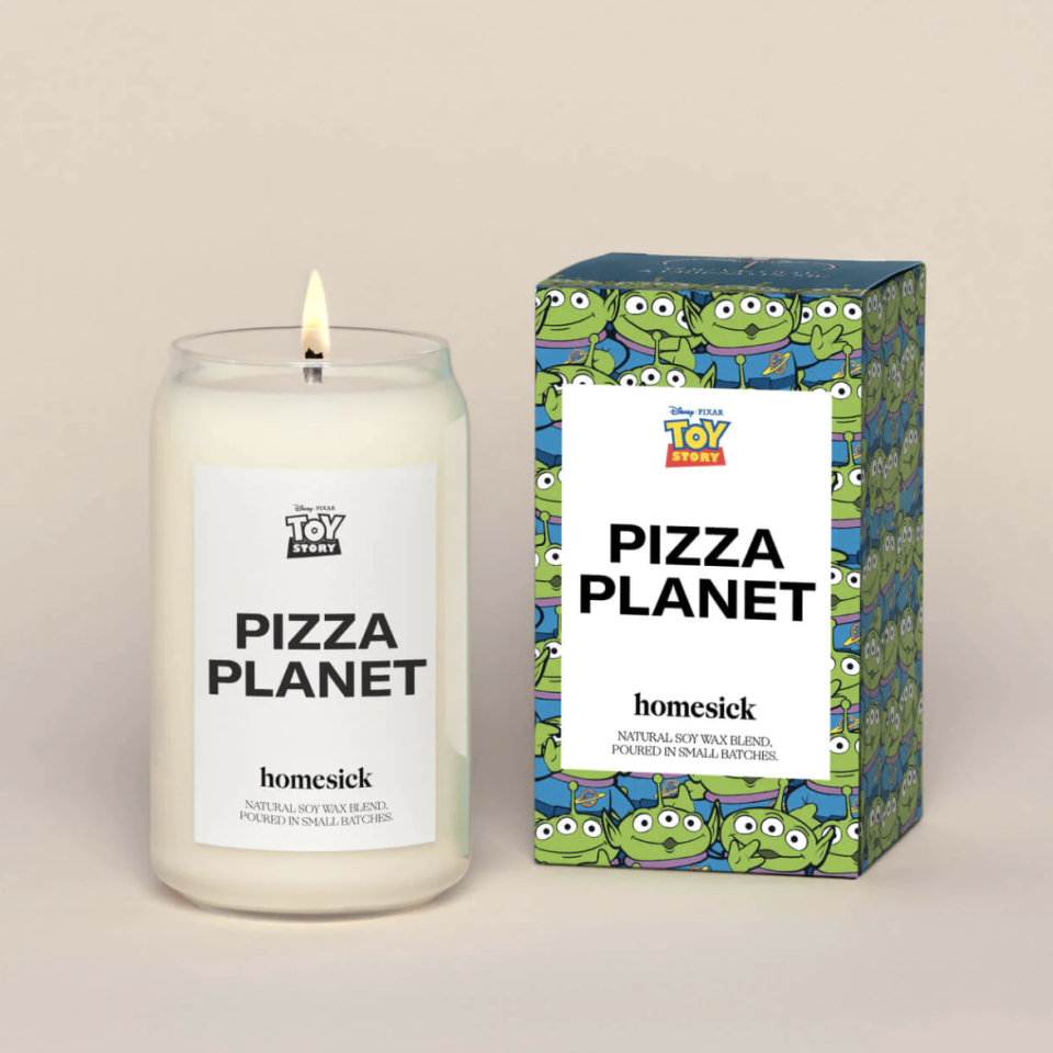 <p><a href="https://go.redirectingat.com?id=74968X1596630&url=https%3A%2F%2Fhomesick.com%2Fproducts%2Ftoy-story-pizza-planet-candle&sref=https%3A%2F%2Fwww.delish.com%2Ffood-news%2Fg3130%2Fpizza-themed-gifts%2F" rel="nofollow noopener" target="_blank" data-ylk="slk:Shop Now;elm:context_link;itc:0;sec:content-canvas" class="link ">Shop Now</a></p><p>Homesick Toy Story Pizza Planet Candle</p><p>Homesick</p><p>$42.00</p><span class="copyright">Homesick</span>