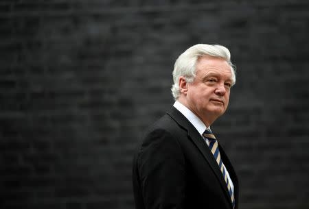 Britain's Secretary of State for Exiting the European Union David Davis leaves 10 Downing Street, London, January 29, 2018. REUTERS/Toby Melville/Files