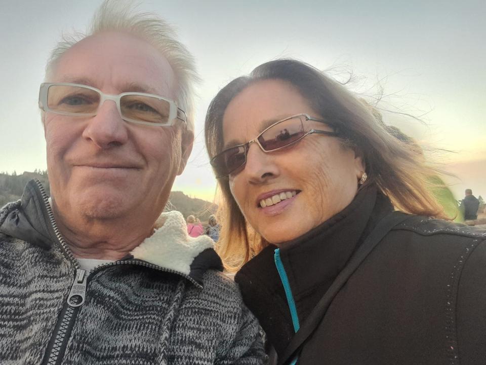 Colin Gibb with his wife, Sue (Facebook)