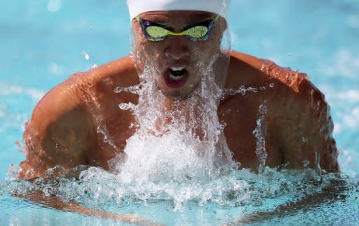 Japanese swimmer Kosuke Kitajima, seen here in June 2012, is seeking a third straight men's 100m and 200m breaststroke double at the London Olympics