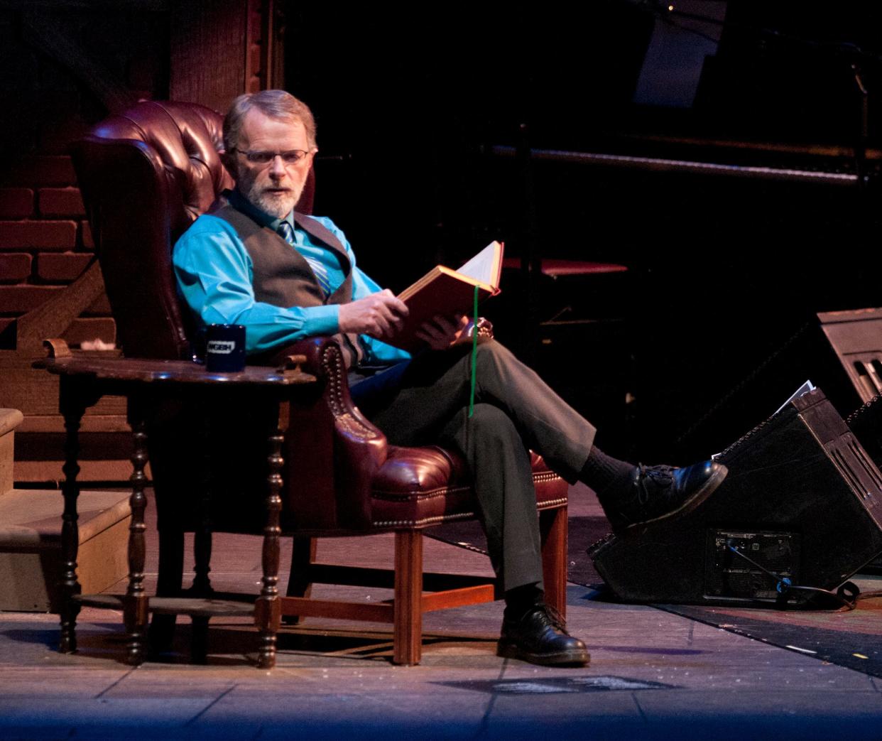 Brian O'Donovan reads a poem on stage at the Hanover Theatre during a past installment of "A Celtic Sojourn."