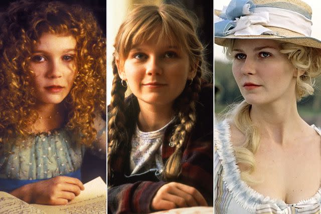 <p>Geffen/Kobal/Shutterstock; Columbia TriStar/courtesy Everett Collection; Sony Pictures/courtesy Everett Collection</p> Kirsten Dunst in, from L: <em>Interview with the Vampire</em> (1994), <em>Jumanji</em> (1995) and <em>Marie Antoinette</em> (2006)