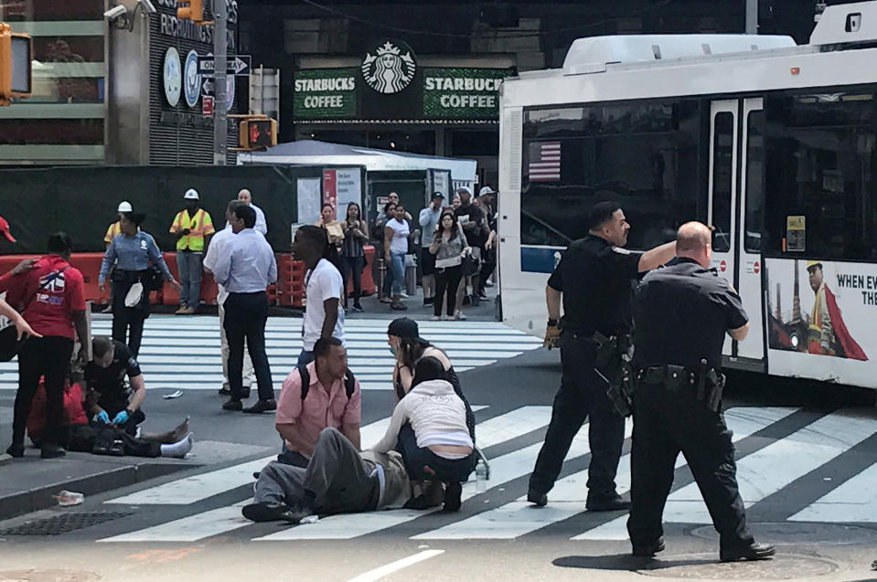 Vehicle strikes pedestrians in Times Square