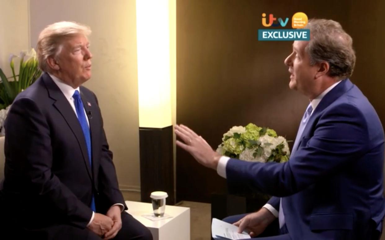 Piers Morgan puts the US president Donald Trump through his paces on ITV - ITV EXCLUSIVE