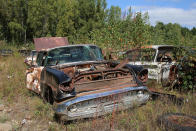 <p>Oldsmobile’s 88 model survived for <strong>50 years</strong> (1949 to 1999), albeit changing its name to Eighty Eight for the last decade of its life. This badly abused example is a 1957 four-door Holiday hardtop. It’s clearly had a tough life and has very few straight body panels.</p><p>At the time, Oldsmobile was the fifth most popular marque in the US, and one of five GM brands in the top 10 best-sellers list. </p>