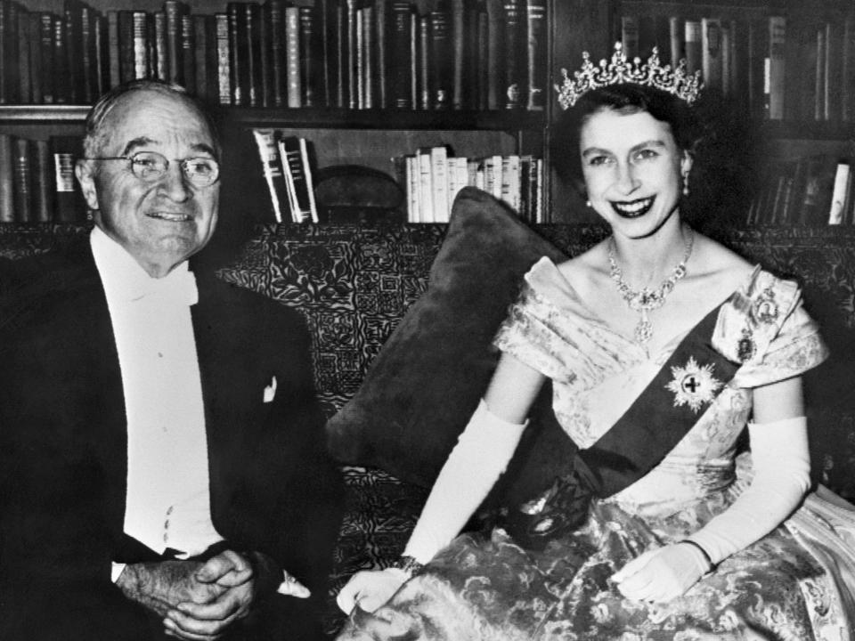 President Harry Truman and Queen Elizabeth in 1951