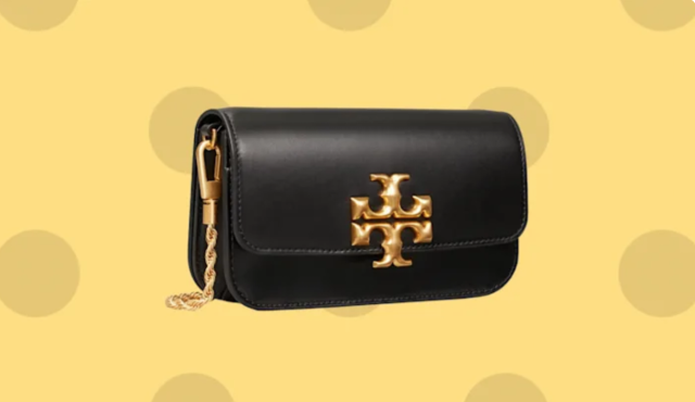 Tory Burch Robinson Mini Chain-Strap Bag, Black