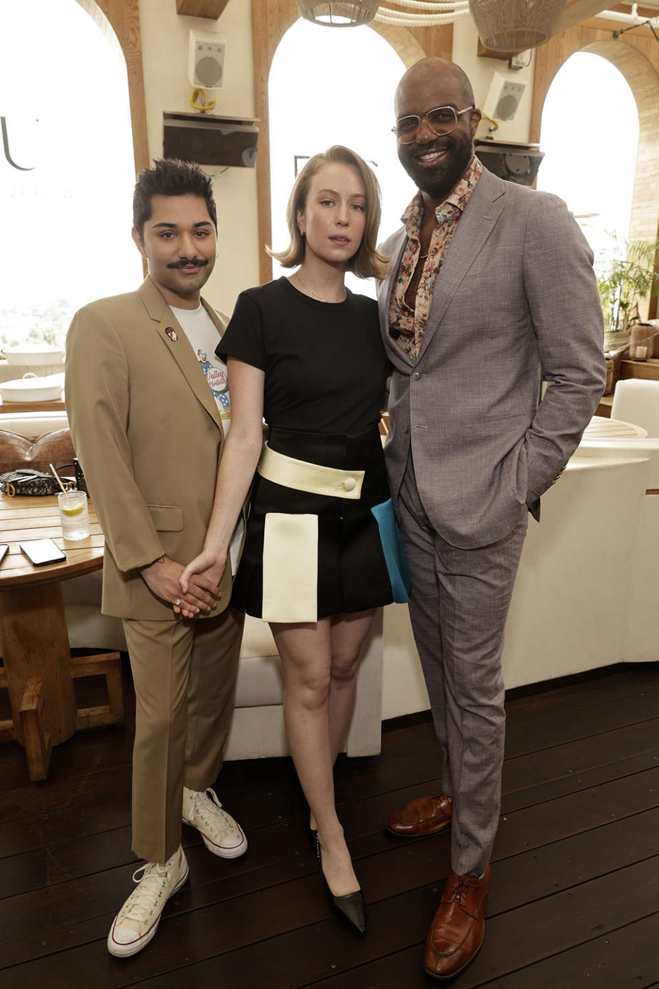 USG FYC Emmy Luncheon (l-r) Mark Indelicato, Hannah Einbinder, Carl Clemons-Hopkins at Casa Madera on April 23, 2024