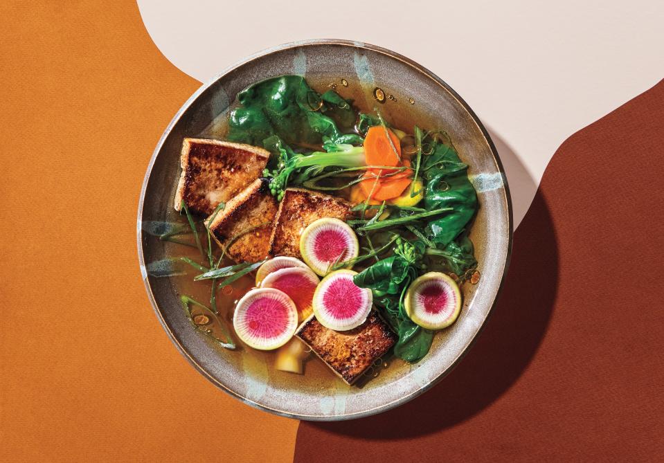 Crispy Tofu in Shiitake Broth