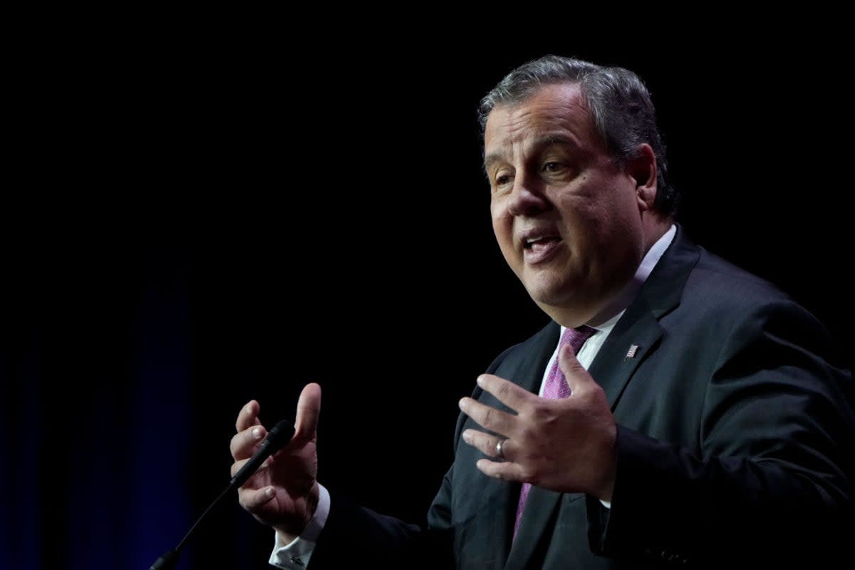 Former New Jersey Governor Chris Christie said Donald Trump was a ‘one man crime wave’ during a podcast interview (Getty Images)