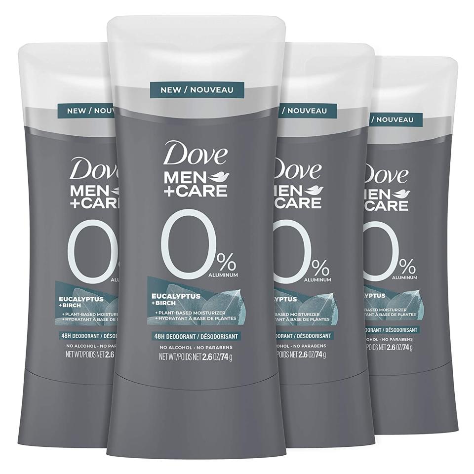 Dove Men+Care 0% deodorant, do natural deodorants work