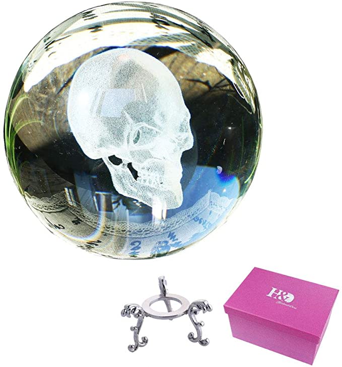 halloween decor skull globe