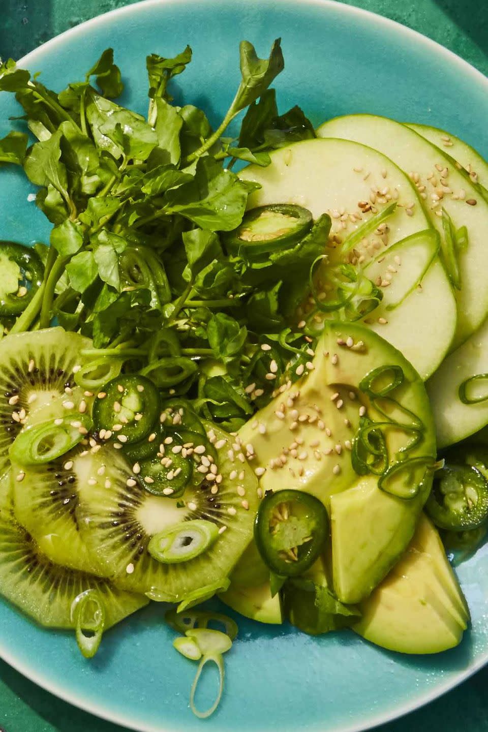 <p>This watercress salad is so good, you could eat it on its own or as a side dish.</p><p><a href="https://www.womansday.com/food-recipes/food-drinks/a25837116/watercress-salad-with-honey-lime-vinaigrette-recipe/" rel="nofollow noopener" target="_blank" data-ylk="slk:Get the recipe for Watercress Salad with Honey-Lime Vinaigrette.;elm:context_link;itc:0;sec:content-canvas" class="link "><em>Get the recipe for Watercress Salad with Honey-Lime Vinaigrette.</em></a></p>