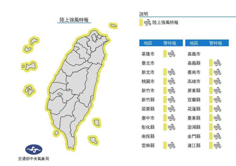 （圖／中央氣象局網站）