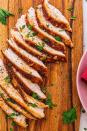 <p>Who says you have to turn on your oven to make delicious turkey? After trying this easy recipe, not us. All you need to do is mix up a simple brown sugar rub, coat the meat, and let your slow cooker do the rest! </p><p>Get the <a href="https://www.delish.com/uk/cooking/recipes/a34367330/crockpot-turkey-breast-recipe/" rel="nofollow noopener" target="_blank" data-ylk="slk:Slow Cooker Turkey Breast;elm:context_link;itc:0;sec:content-canvas" class="link ">Slow Cooker Turkey Breast</a> recipe.</p>