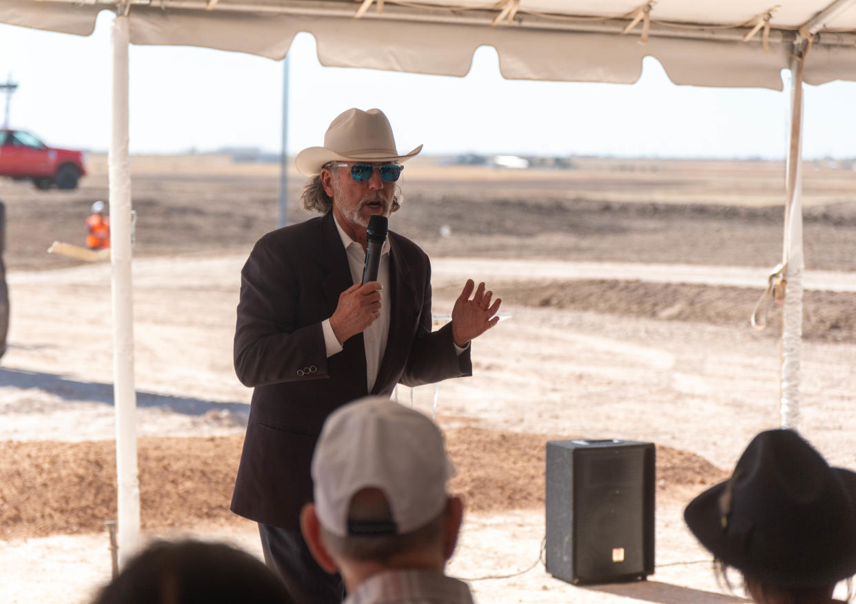 Arch "Beaver" Aplin, president and co-founder of Buc-ee's, talks about his company's new location Thursday in east Amarillo.